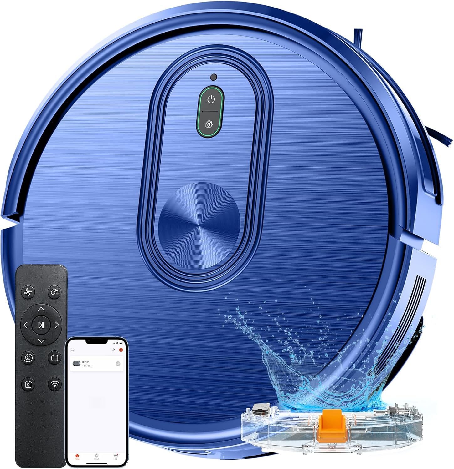 Robot Vacuum and Mop Combo, 2 in 1 Mopping Robotic Vacuum with Schedule, App/Bluetooth/Voice, Max Suction 3200Pa, Self-Charging Robot Vacuum Cleaner, Slim,